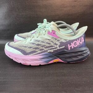 Hoka One One Women's Mint Green Purple Pink Athletic Shoes